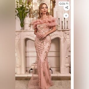 Spring Cinderella Divine rose gold Wedding/prom Dress